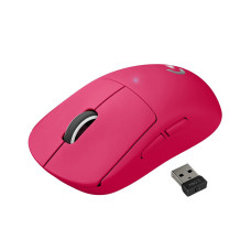 Logitech G PRO X SUPERLIGHT Wireless Gaming Mouse, Ultra-Lightweight, HERO 25K Sensor, 25,600 DPI, 5 Programmable Buttons, Long Battery Life, Compatible with PC - Magenta